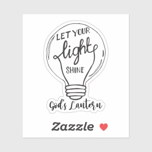 Lass deinen Lichtschein mit Gottes Lantern Aufkleber (Blatt)