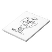 Lass deinen Lichtschein mit Gottes Lantern Notizblock (Rotiert)