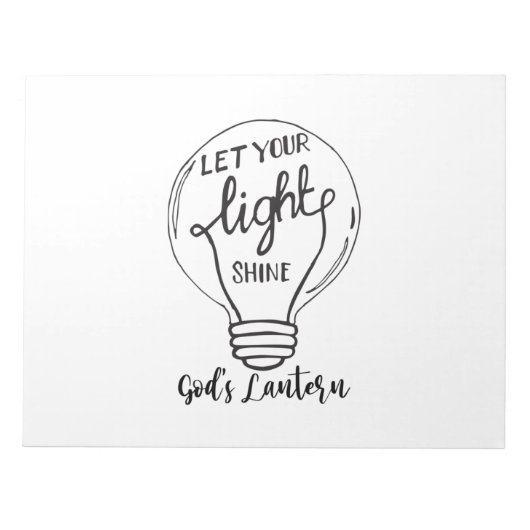 Lass deinen Lichtschein mit Gottes Lantern Notizblock (Vorderseite)