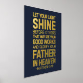 Lass deinen Lichtschimmer vor anderen, Matthew 5:1 Foliendrucke (Ablage )