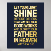 Lass deinen Lichtschimmer vor anderen, Matthew 5:1 Foliendrucke (Vorderseite)