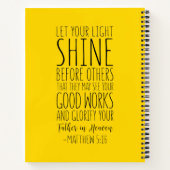Lass deinen Lichtschimmer vor anderen, Matthew 5:1 Notizblock (Rückseite)