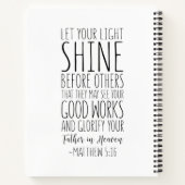Lass deinen Lichtschimmer vor anderen, Matthew 5:1 Notizblock (Rückseite)