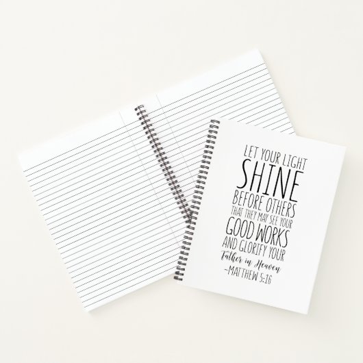 Lass deinen Lichtschimmer vor anderen, Matthew 5:1 Notizblock (Innenseite)