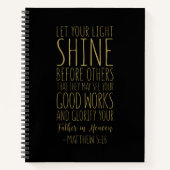 Lass deinen Lichtschimmer vor anderen, Matthew 5:1 Notizblock (Vorderseite)