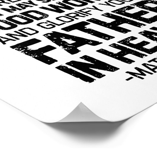 Lass deinen Lichtschimmer vor anderen, Matthew 5:1 Poster (Ecke)