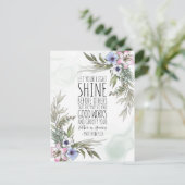 Lass deinen Lichtschimmer vor anderen, Matthew 5:1 Postkarte (Stehend Vorderseite)