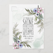 Lass deinen Lichtschimmer vor anderen, Matthew 5:1 Postkarte (Vorne/Hinten)