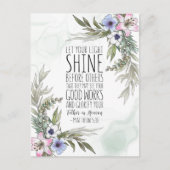 Lass deinen Lichtschimmer vor anderen, Matthew 5:1 Postkarte (Vorderseite)
