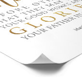 Lass deinen Lichtschimmer vor Matthew 5:16 Poster (Ecke)