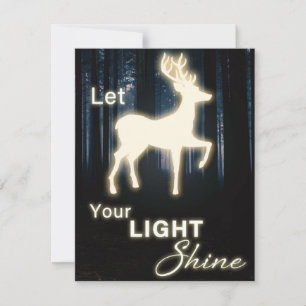 Lass deinen Lichtstrahl Feiertagskarte