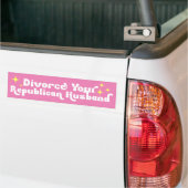 Lass deinen republikanischen Ehemann scheiden Autoaufkleber (Auf Lkw)