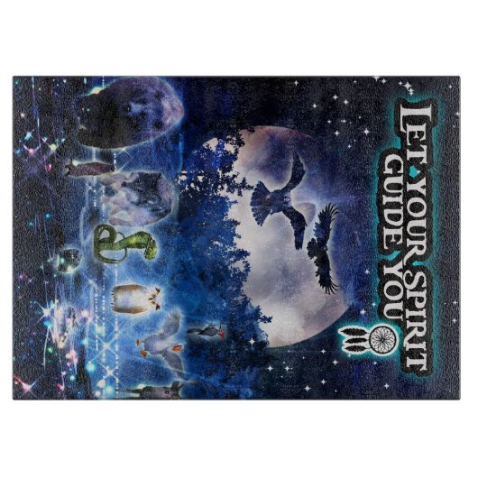 Lass deinen Spirit Guide You( blau) Schneidebrett (Vorderseite)