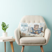 Lass deinen Traum Nimm Flight Niedlich Bear Blue F Lendenkissen (Stuhl )