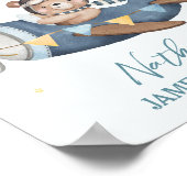 Lass deinen Traum Nimm Flight Niedlich Bear Blue F Poster (Ecke)