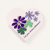 Lass deinen Träumen Blossom, Botanischer Doodle, Q Notizblock (Vorderseite)