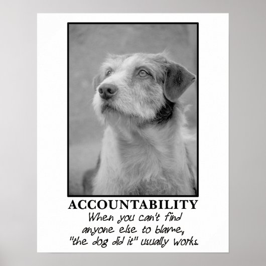 Lass dem Hund die Schuld für deine Furzen [S] Poster (Vorne)