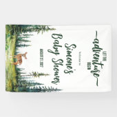 Lass den Adventure Begin! Woodland Fawn Babydusche Banner (Horizontal)