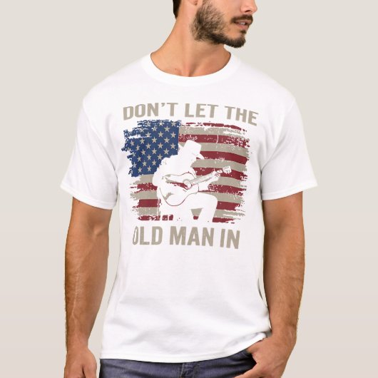 Lass den alten Mann nicht in Cowboy-Flagge T-Shirt (Vorderseite)