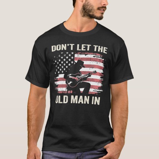 Lass den alten Mann nicht unter amerikanischer Fla T-Shirt (Vorderseite)
