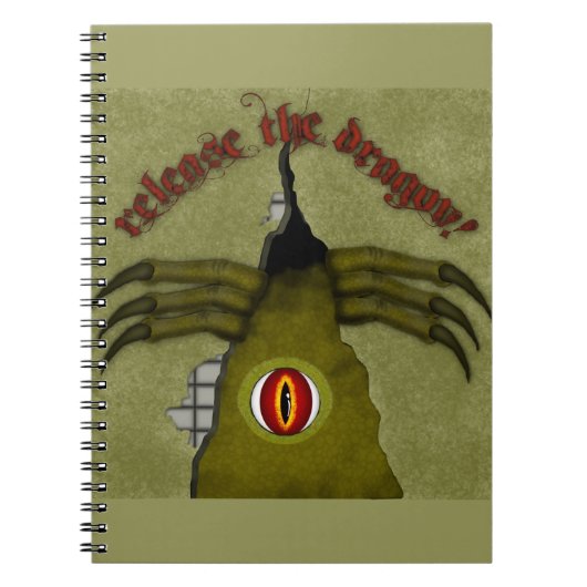 Lass den Drachen frei! Digitale Kunst Notizblock (Vorderseite)