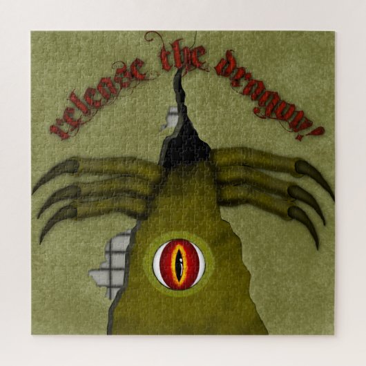 Lass den Drachen frei! Digitale Kunst Puzzle (Vertikal)