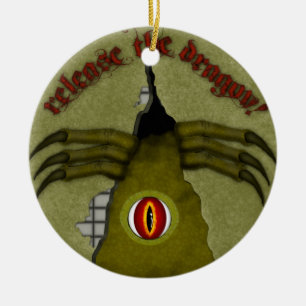 Lass den Drachen los! Digitale Kunst Keramik Ornament
