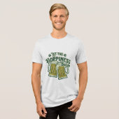 Lass den Hoppiness Begin Funny St Patrick's Day Tri-Blend Shirt (Vorderseite voll)