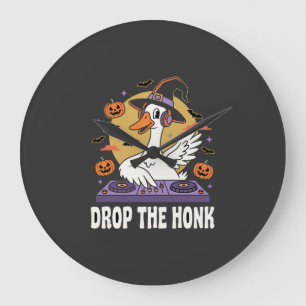 Lass den Hupen Halloween DJ Goose Große Wanduhr