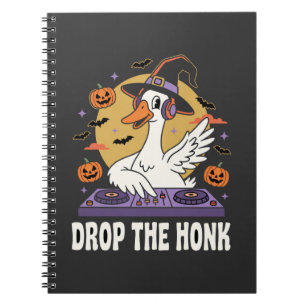 Lass den Hupen Halloween DJ Goose Notizblock