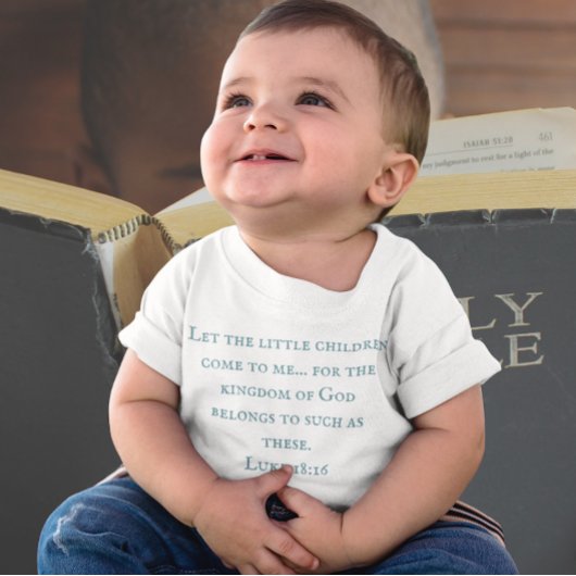 Lass den kleinen Kindern zu mir... Baby Strampler