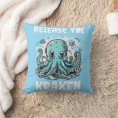 Lass den KRAKEN frei! Niedlicher Oktopus Kissen (Decke)