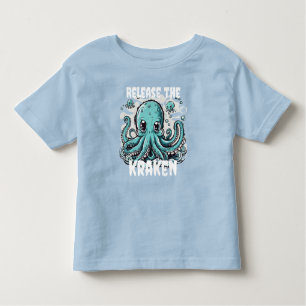 Lass den KRAKEN frei! Niedlicher Oktopus Kleinkind T-shirt