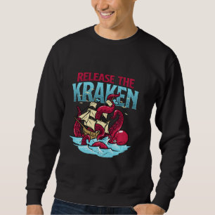 Lass den Kraken frei! Zombi October Zombies Ship L Sweatshirt