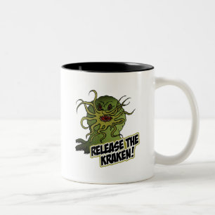 Lass den Kraken los Zweifarbige Tasse