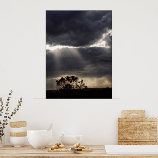 Lass den Lichtschacht. Poster (Küche)