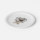 Lass den Music Soothe Your Soul Dancing Mops für Pappteller (Schrägansicht)