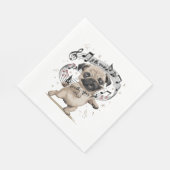 Lass den Music Soothe Your Soul Dancing Mops für Serviette (Ecke)