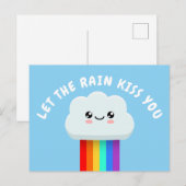 Lass den Regenkuss! Postkarte (Vorne/Hinten)