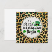 Lass den Shenanigans Begin Feiertagskarte (Vorne/Hinten)