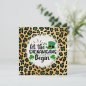 Lass den Shenanigans Begin Feiertagskarte (Stehend Vorderseite)