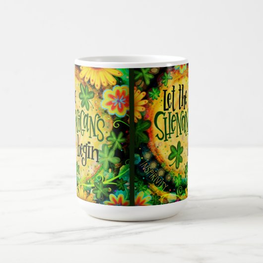 Lass den Shenanigans Begin Kaffeetasse (Mittel)