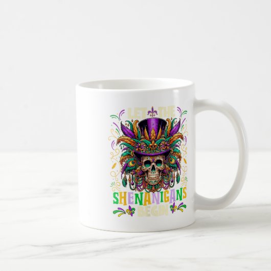 Lass den Shenanigans Begin Mardi Gras 2025 Kinder Kaffeetasse (Rechts)