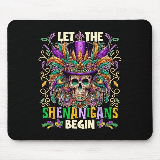 Lass den Shenanigans Begin Mardi Gras 2025 Kinder Mousepad (Vorne)