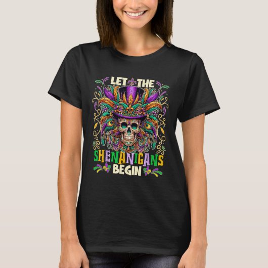Lass den Shenanigans Begin Mardi Gras 2025 Kinder T-Shirt (Vorderseite)