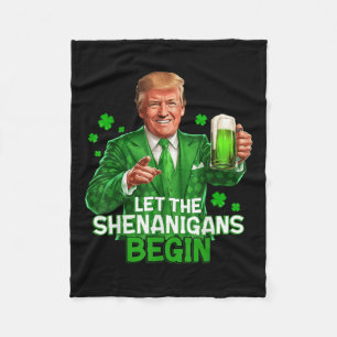 Lass den Shenanigans fing Funny Trump St. Fleecedecke