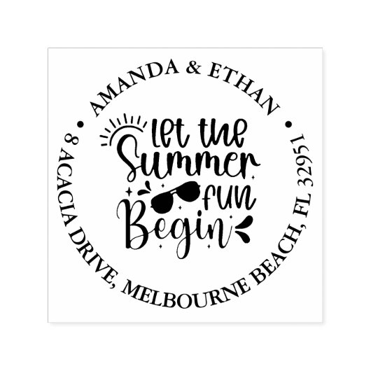 Lass den Sommerspass beginnen Permastempel (Design)