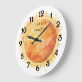 Lass den Sonnenschein herein Sonne Große Wanduhr (Winkel)
