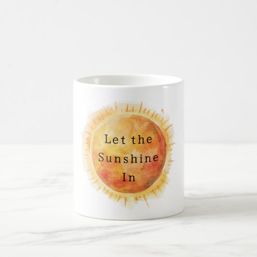 Lass den Sonnenschein herein Sonne Kaffeetasse (Mittel)