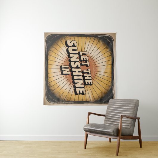 Lass den Sonnenschein herein Wandteppich (Beispiel (Horizontal))